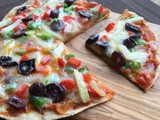 Whole Wheat Flat Bread Pizza Without Oven (Chapathi Pizza)