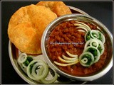 Pindi Chole and wheat bhatura