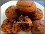 Wheat banana chocolate chip muffins