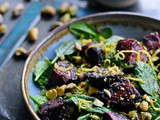 Baked beetroot salad with lemon ricotta