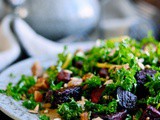 Kale salad with beets and sunflower seed butter
