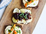 Open faced sandwich – Two vegetarian versions