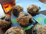 Whole Wheat Carrot Blueberry Muffins