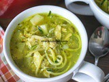 Keto Low Carb Chicken Zucchini Soup (Zoodle)
