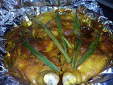 Baked pandan chicken