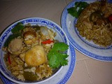 Black pepper chicken rice pot