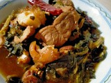 Braised roasted pork with choy kon