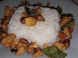 Crispy curry okara