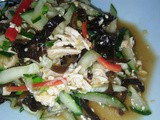 Ezcr#121 - chicken zucchini black fungus salad