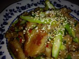 Ezcr#81 - plum sauce meat with asparagus