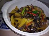 Ezcr#92 - stir fry black fungus with pineapples