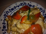 Fried chicken in black pepper sauce