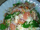 Grapefruit mixed vegetable salad