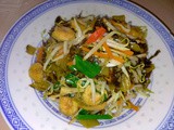 Homey fry kiam chye with beansprouts