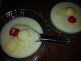 Honey melon and sago dessert