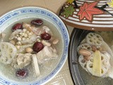 Lotus roots barley with pork soup