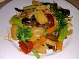 Meatless dish-vegetarian fried glass noodles