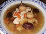 Pork ribs dried figs soup