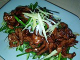 Shredded pork with sweet soy bean paste