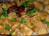 Steamed embryo rice with tasty chicken