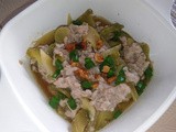 Steamed minced pork with cai choy