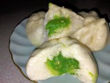 Steamed paus - pandan taoyong filling