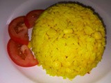 Steamed tumeric with corn rice