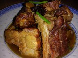 Stewed roasted pork ribs