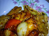 Stir fried black pepper fish fillets