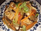 Stir fried tofu with szechuan vegetable [cai choy]