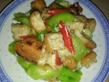 Stir fry louffa with eu char koay