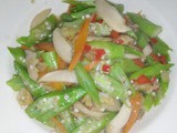 Stir fry okra with ernygii mushrooms