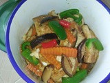 Stir fry tofu with mushrooms