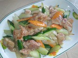 Stir fry zucchini with chicken