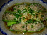 Stuffed loofah with pork & shrimp paste