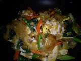Thai style soy sauce fried kuay teow