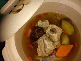 Thermal cooker - buddha’s gourd sweet potato pork rib soup