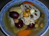 Thermal cooker - lotus root and meat soup
