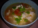 Tomato tofu egg soup