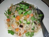 Vegetarian fried rice with cai choy