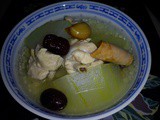 Winter melon chicken soup