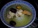 Winter melon chicken soup