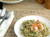 Chimichurri Pasta with Shrimp