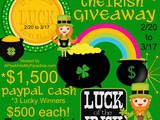 Luck of the irish giveaway 2/20/15 thru 3/17/15