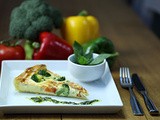 Vegetable quiche with pesto