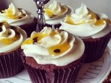 Dark Chocolate and Passion Fruit Cupcakes (Plus gbbo S4 Ep1)