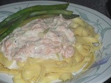 Smoked Salmon and Cream Cheese Tagliatelle