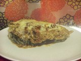 Stuffed Aubergines with Bechamel Sauce