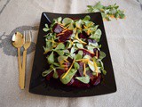 Beetroot and purslane salad with orange dressing