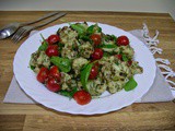 Grilled cauliflower with tomato, dill and capers
